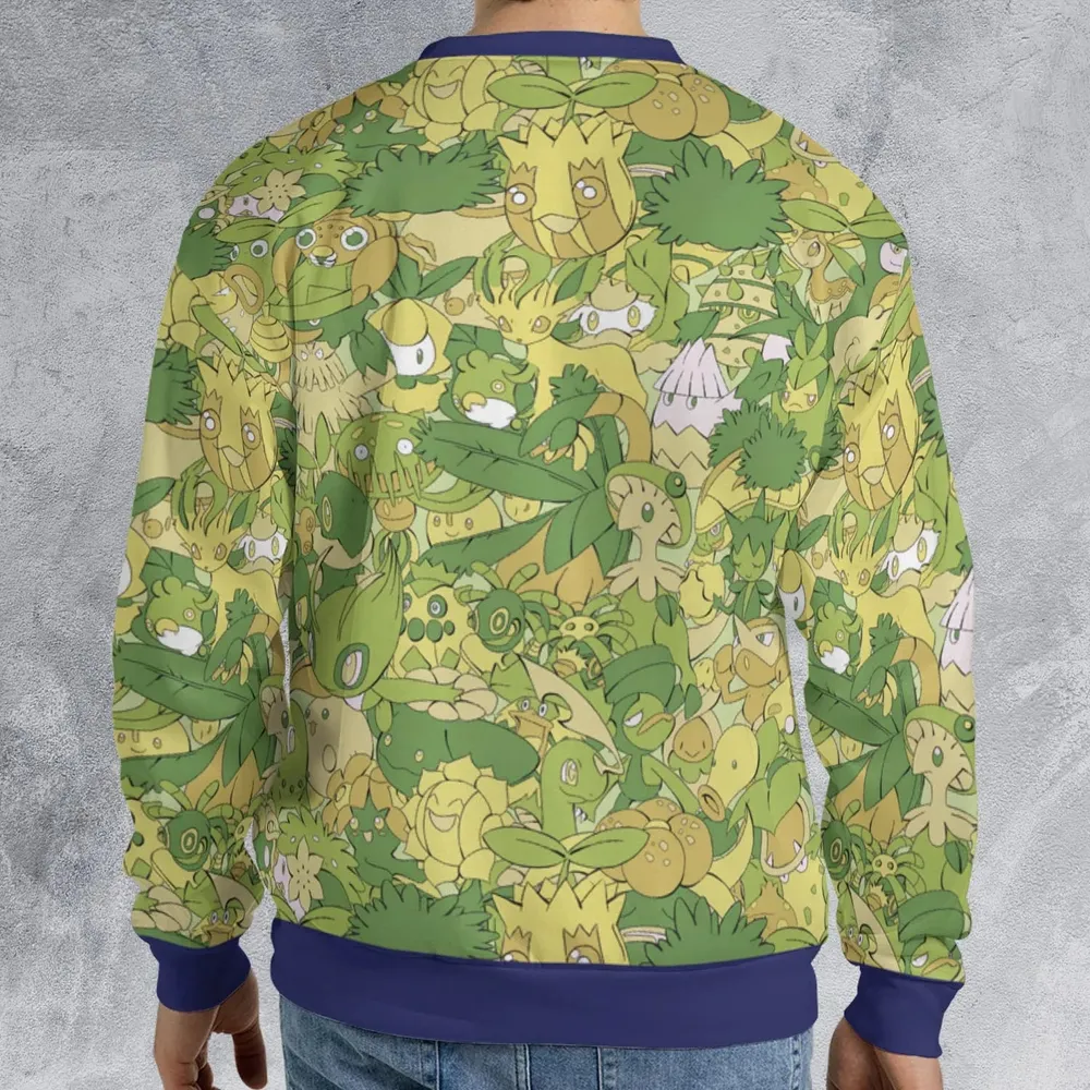 Grass Pokemon Pattern All-over Print Sweatshirt - 2