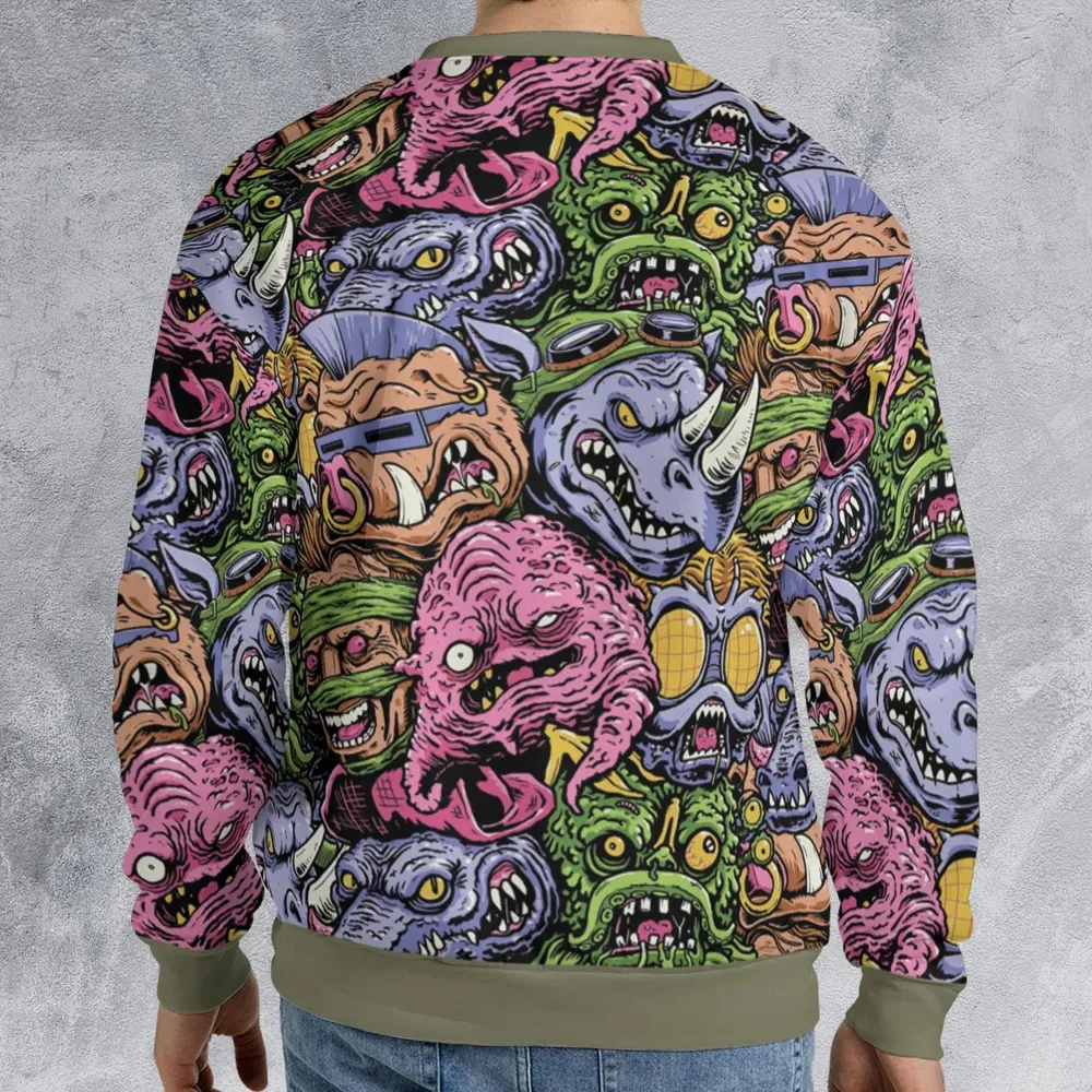 Nostalgic Villains Teenage Mutant Ninja Turtles All-over Print Sweatshirt - 2