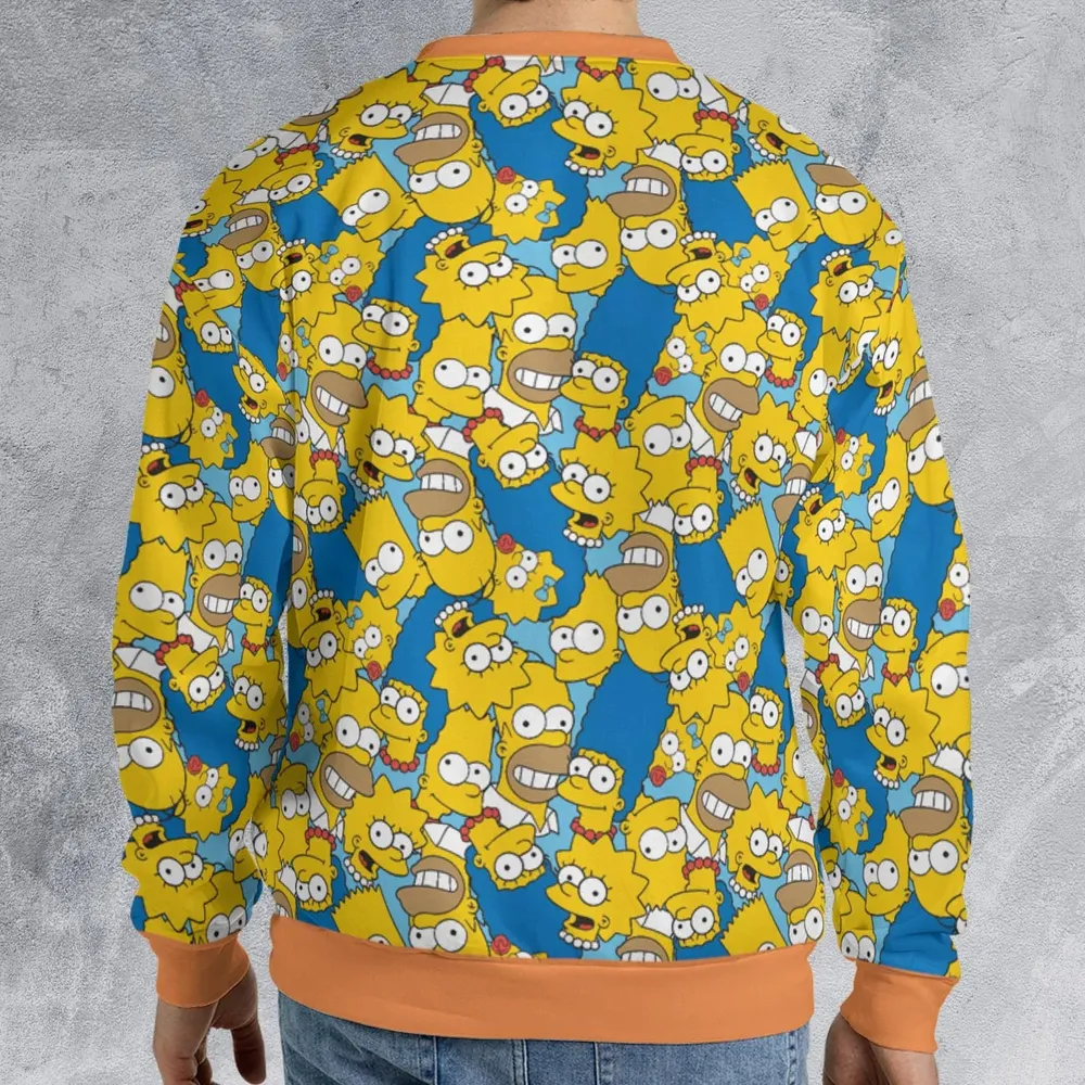 Head Toss The Simpson Characters All-over Print Sweatshirt - 2
