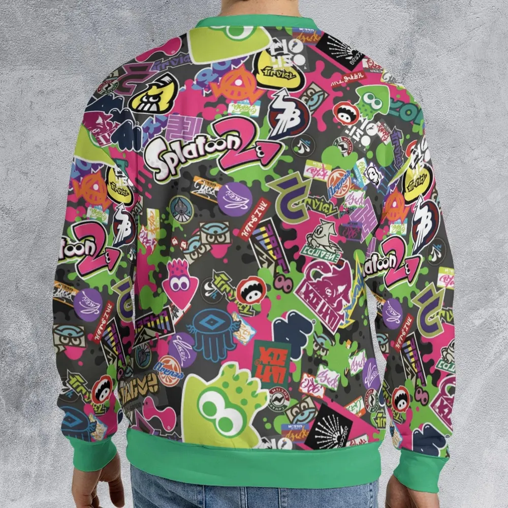 Splatoon Video Game Pattern All-over Print Sweatshirt - 2
