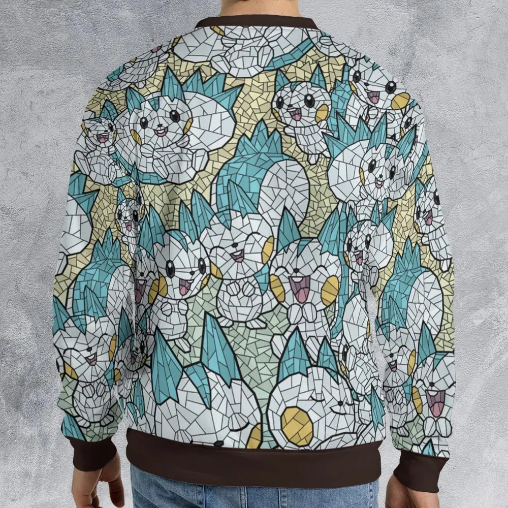Pachirisu Stained Glass Pokemon All-over Print Sweatshirt - 2
