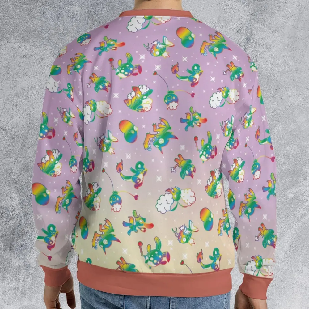 Rainbow Pokemon Pattern All-over Print Sweatshirt - 2