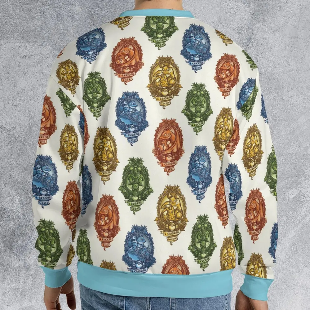 Water Grass Electric Fire I Choose Pattern All-over Print Sweatshirt - 2