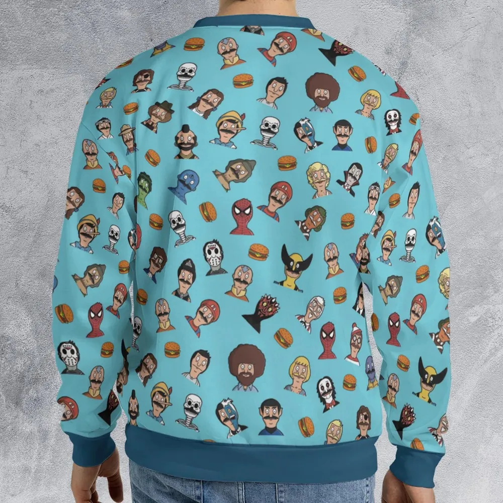 Many Faces of Bob's Burger All-over Print Sweatshirt - 2