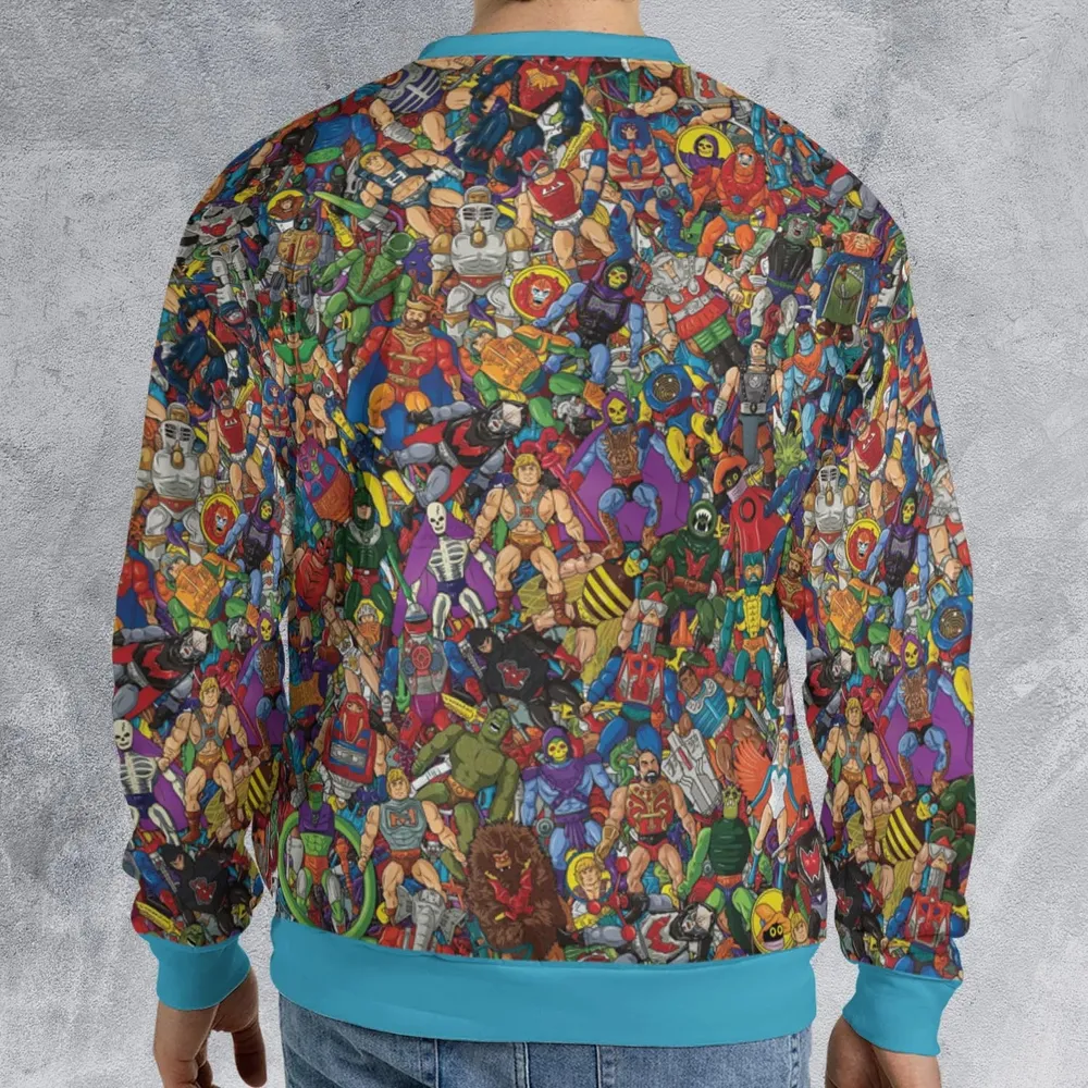 MOTU's Characters Figure Pattern He-man and The Masters of The Universe All-over Print Sweatshirt - 2