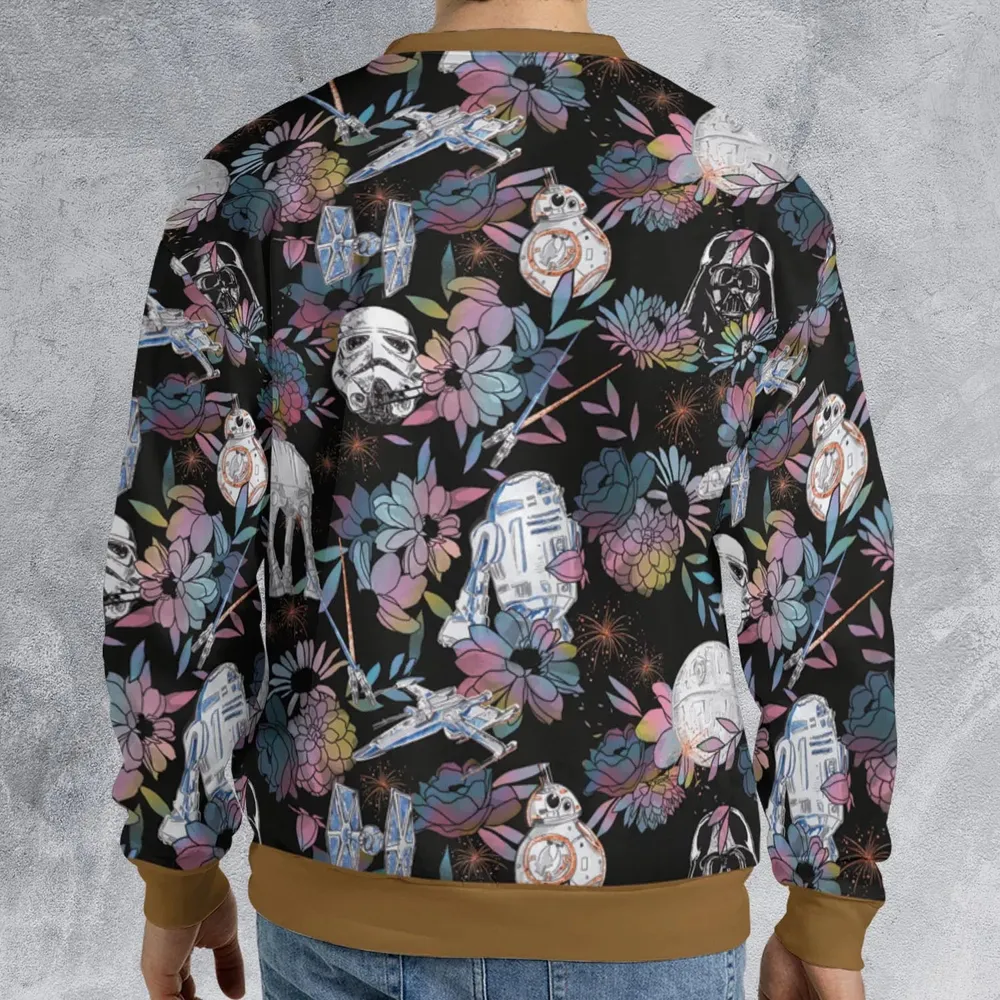 Floral Wars Dark Side Star Wars Pattern All-over Print Sweatshirt - 2