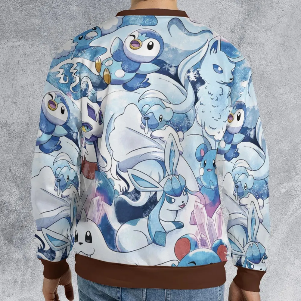 Winter Friends Pokemon Pattern All-over Print Sweatshirt - 2
