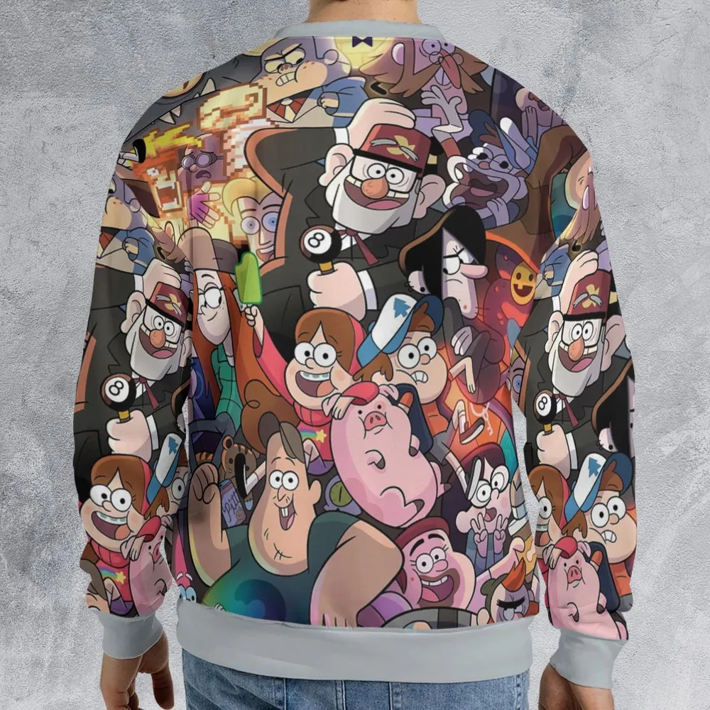 Gravity Falls Characters Pattern All-over Print Sweatshirt - 2