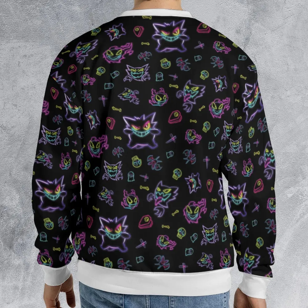 Neon Gastly Haunter Gengar Pokemon All-over Print Sweatshirt - 2