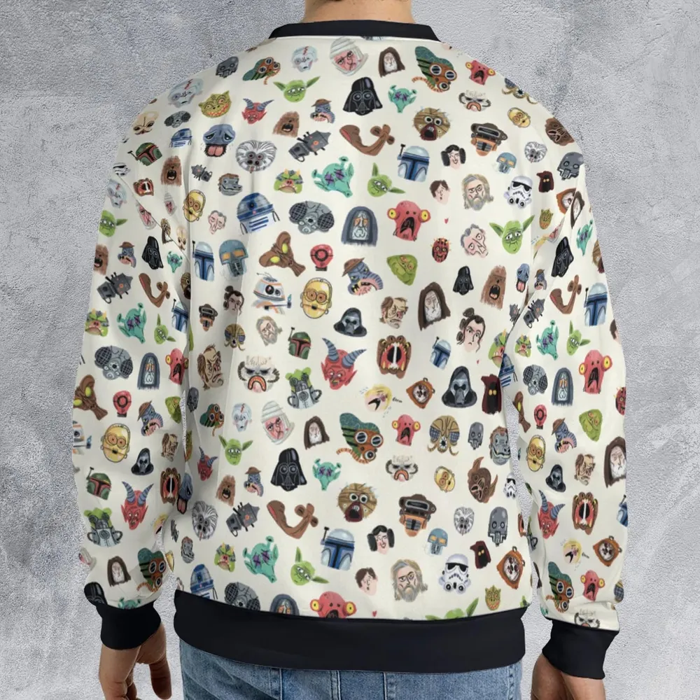 Star Wars Collage Pattern All-over Print Sweatshirt - 2