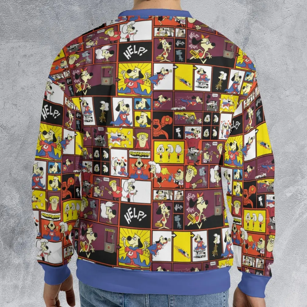 Underdog Cartoon Pattern All-over Print Sweatshirt - 2