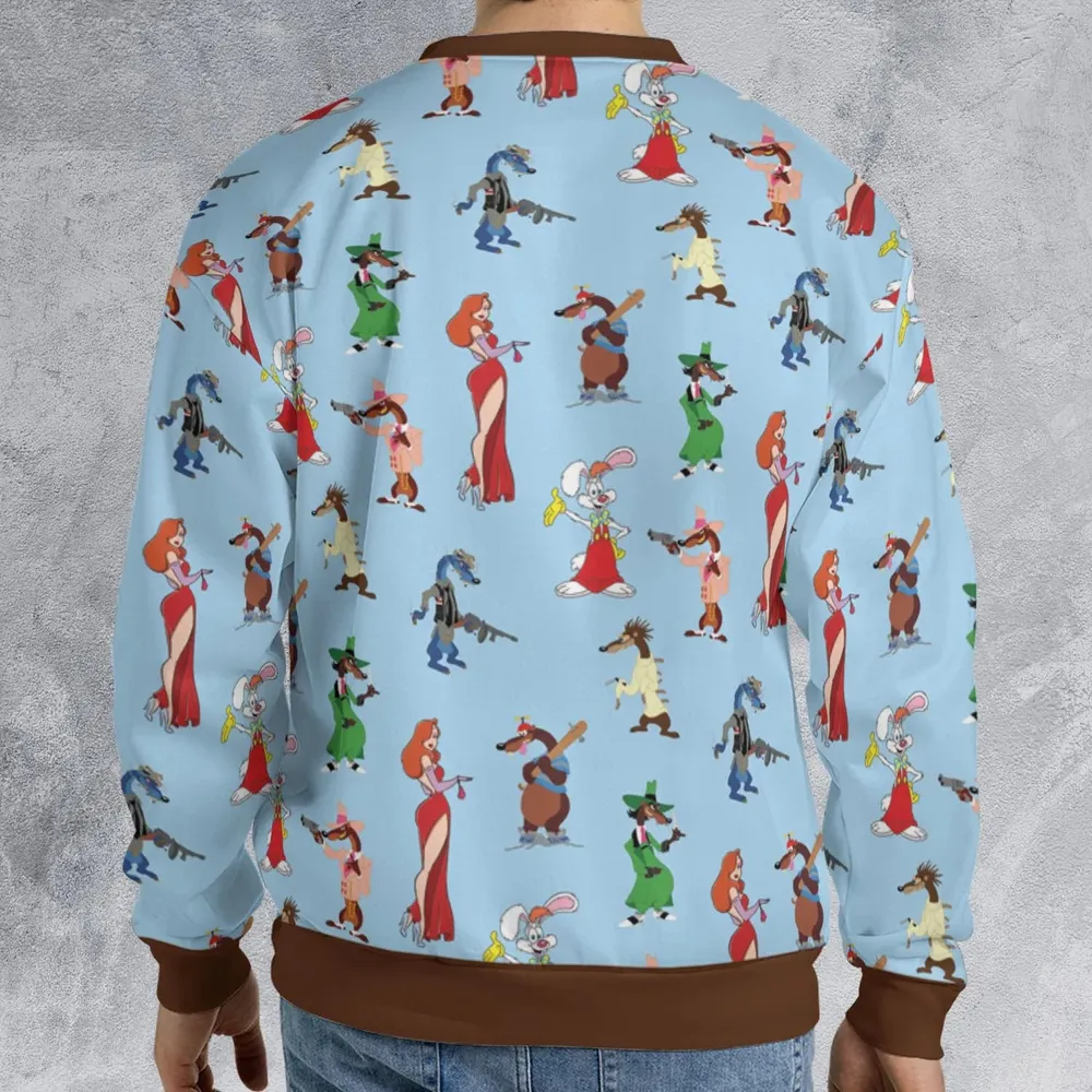 Roger Rabbit Jessica Rabbit The Weasels Who Framed Roger Rabbit All-over Print Sweatshirt - 2
