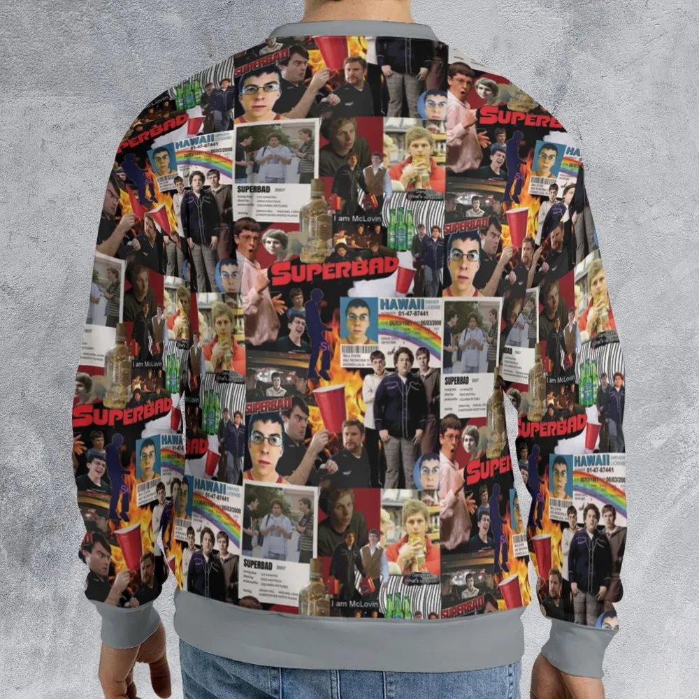 Seth Evan McLovin Superbad All-over Print Sweatshirt - 2