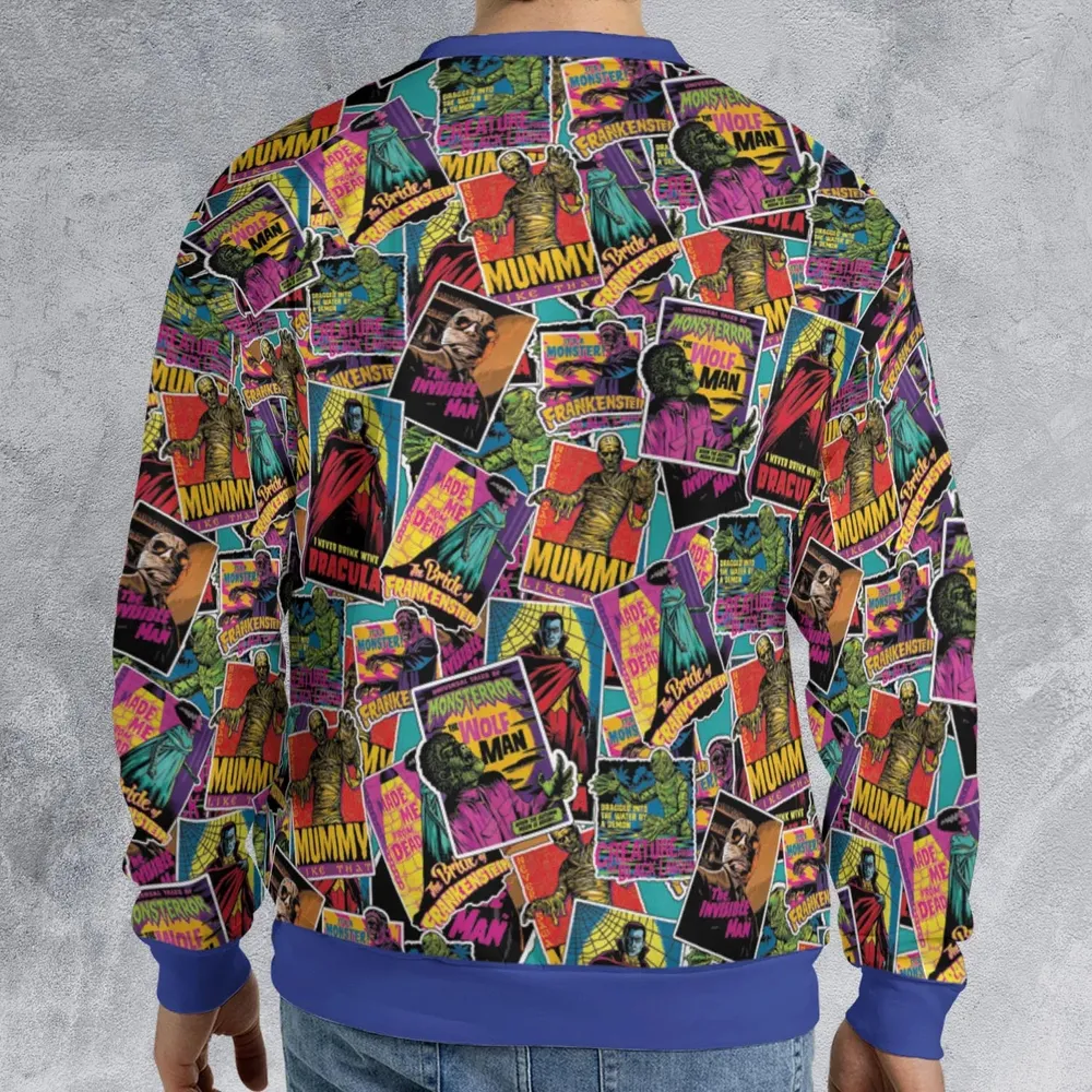 Multi Monster Pop Badges All-over Print Sweatshirt - 2