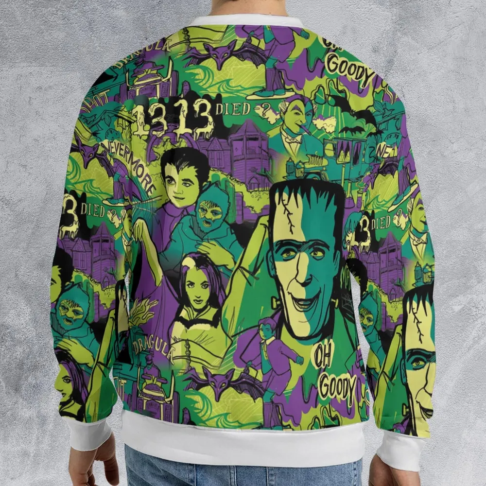 Oh Groovy Frankenstein Universal Horror All-over Print Sweatshirt - 2