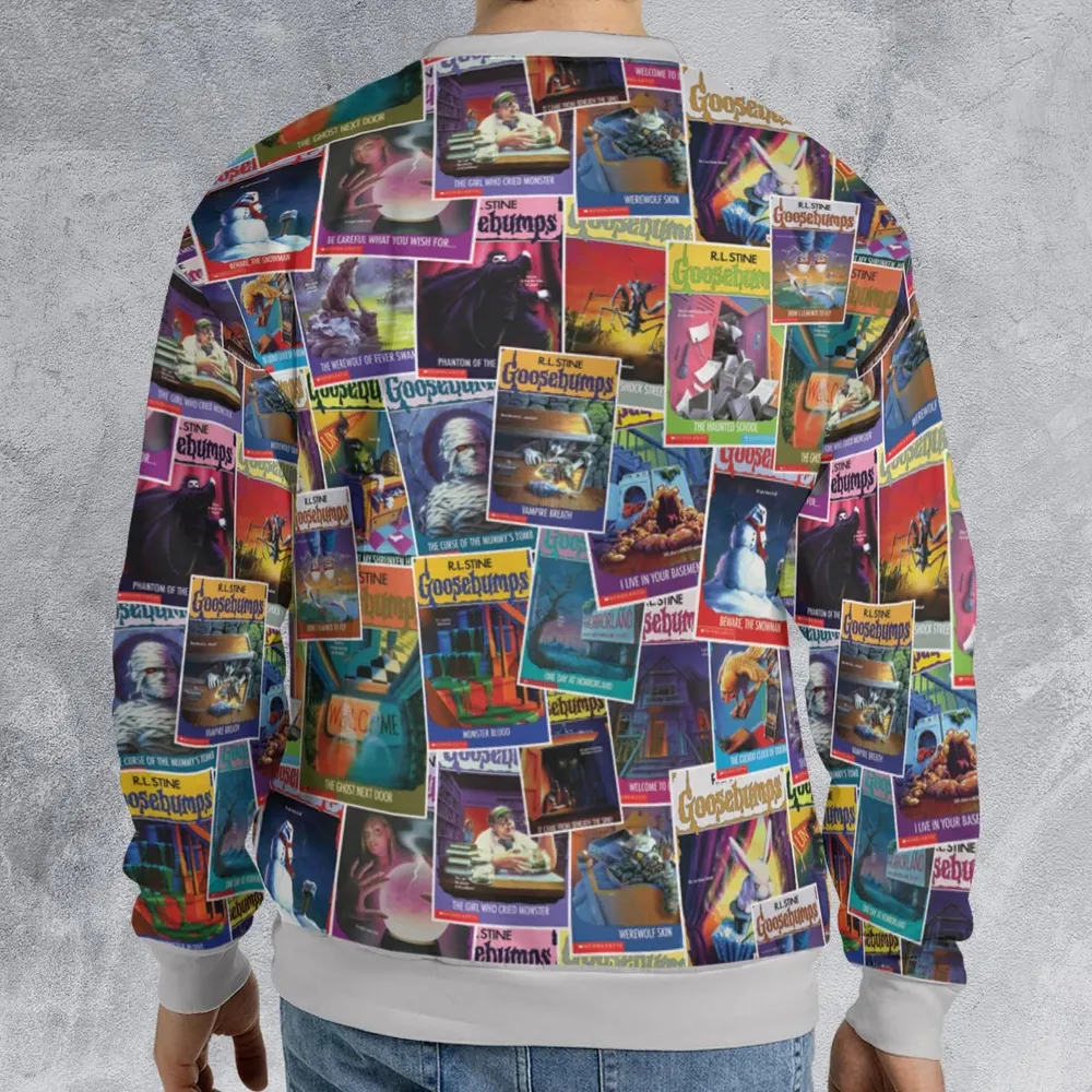 Goosebumps Monster Collage Pattern All-over Print Sweatshirt - 2