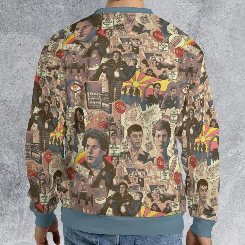 Retro Art Buddies Superbad All-over Print Sweatshirt - 2