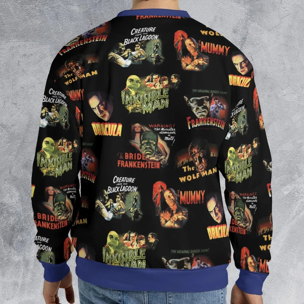 Teaming Monsters All Up Universal Monsters All-over Print Sweatshirt - 2