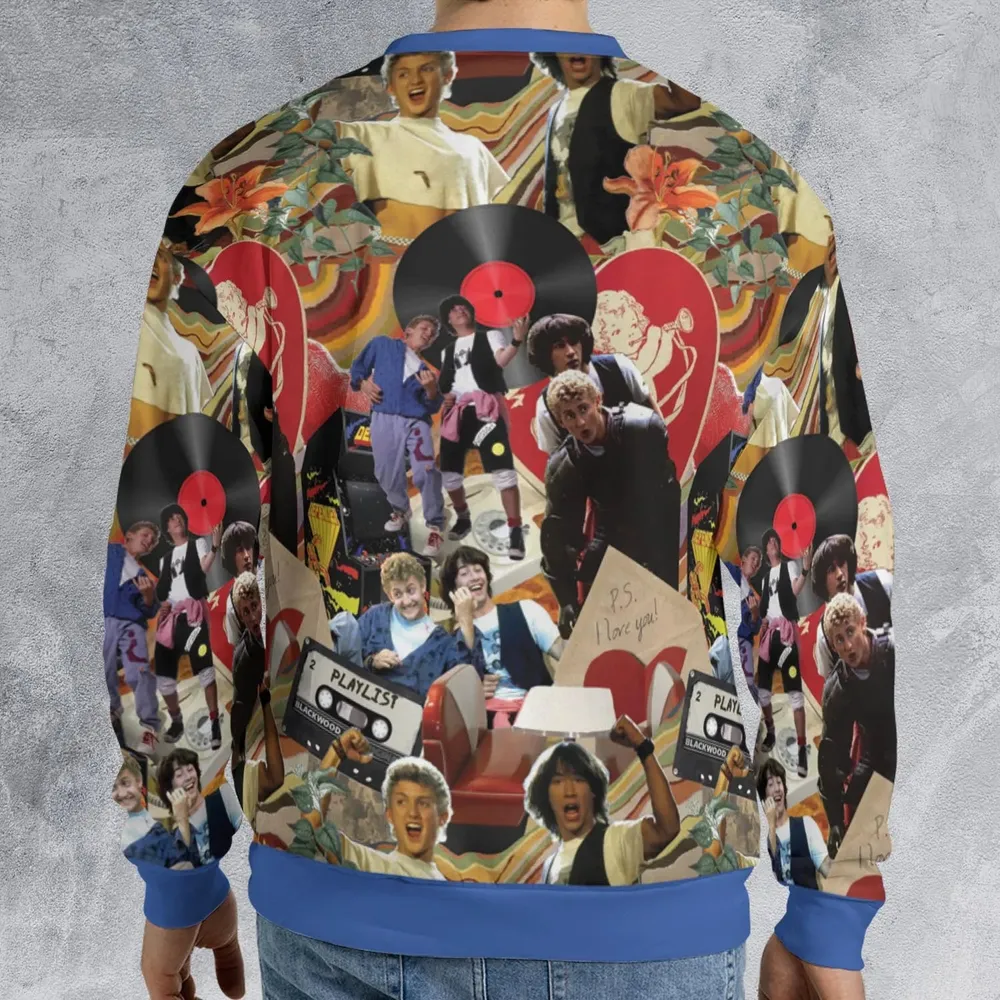 Vintage Collage Bill and Ted All-over Print Sweatshirt - 2