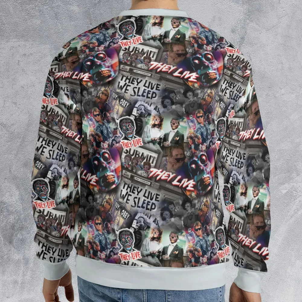 They Live Seamless Pattern All-over Print Sweatshirt - 2