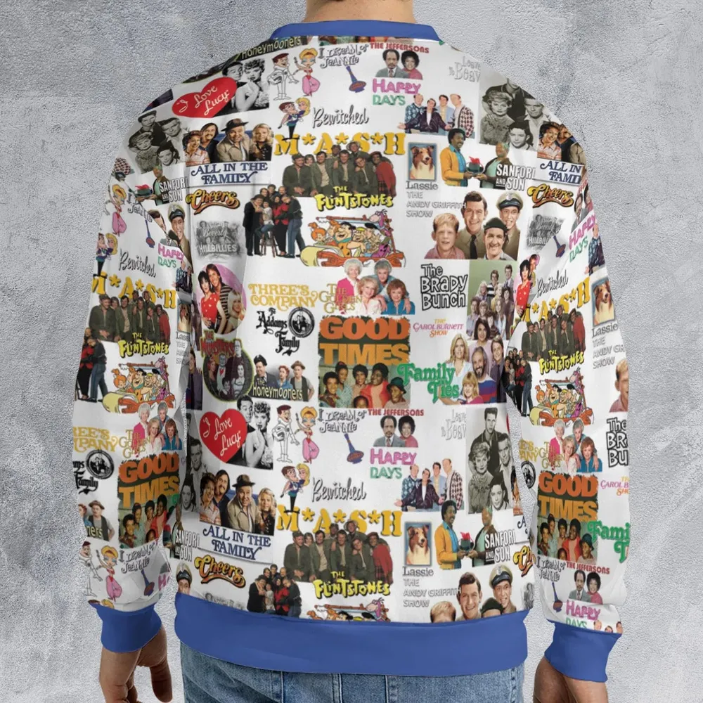 Stuck in the 80s Famous Sitcom All-over Print Sweatshirt - 2