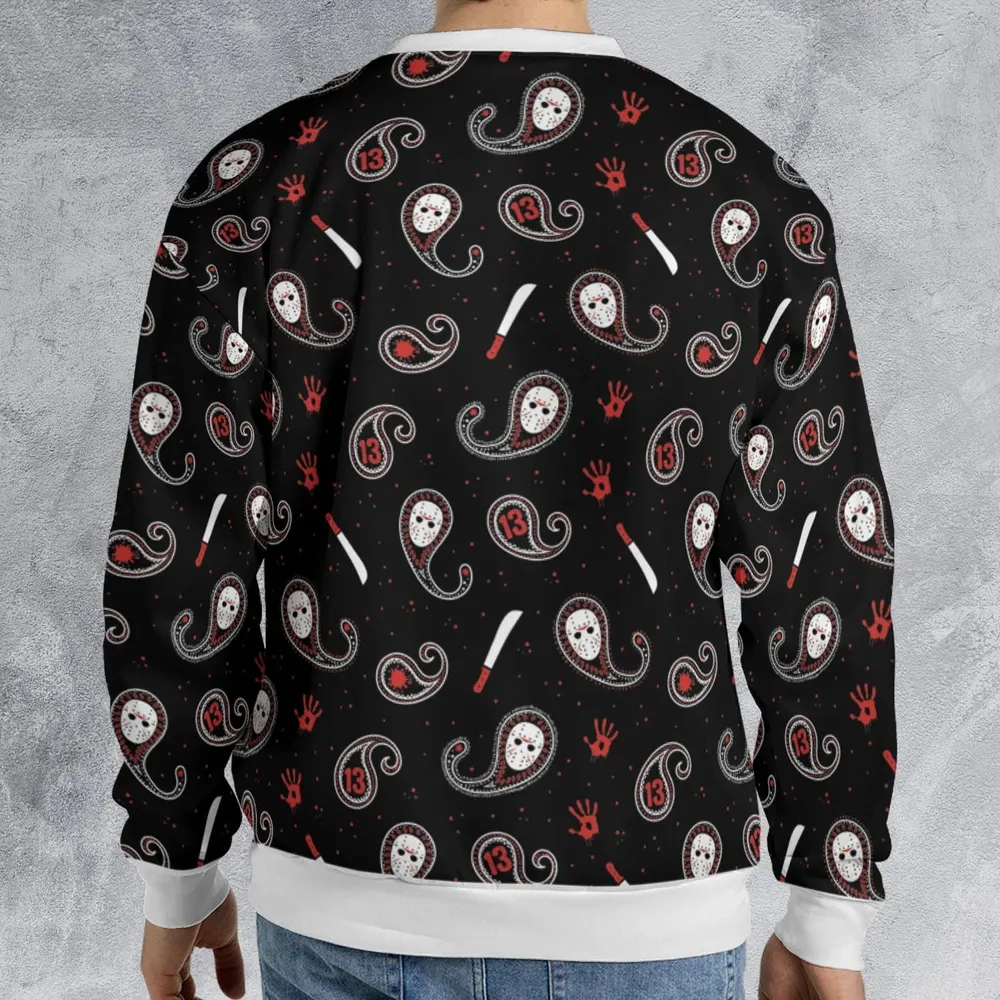 Jason Voorhees Friday The 13th Pattern All-over Print Sweatshirt - 2