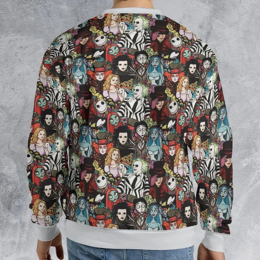 Tim Burton Characters Halloween All-over Print Sweatshirt - 2