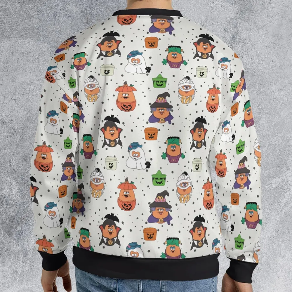 Memorable Friends McNugget Buddies Mcdonalds 1992 All-over Print Sweatshirt - 2