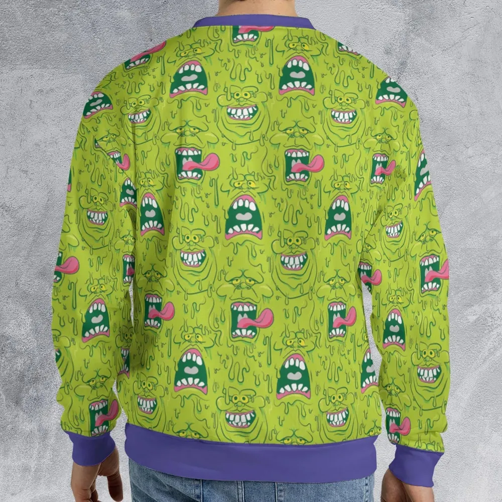 Funny Face Expression Slimer Ghostbusters All-over Print Sweatshirt - 2