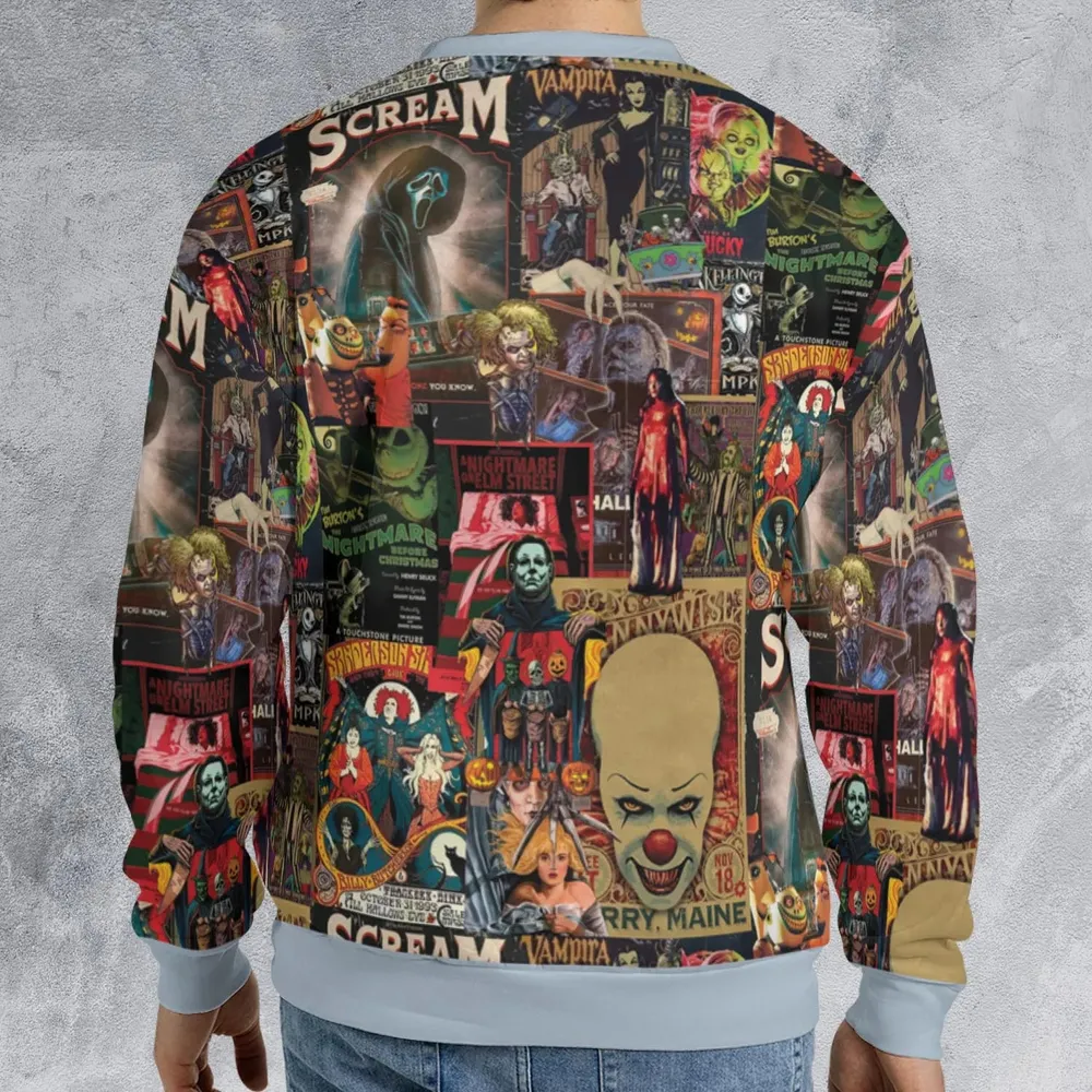 Vintage Scary All-over Print Sweatshirt - 2