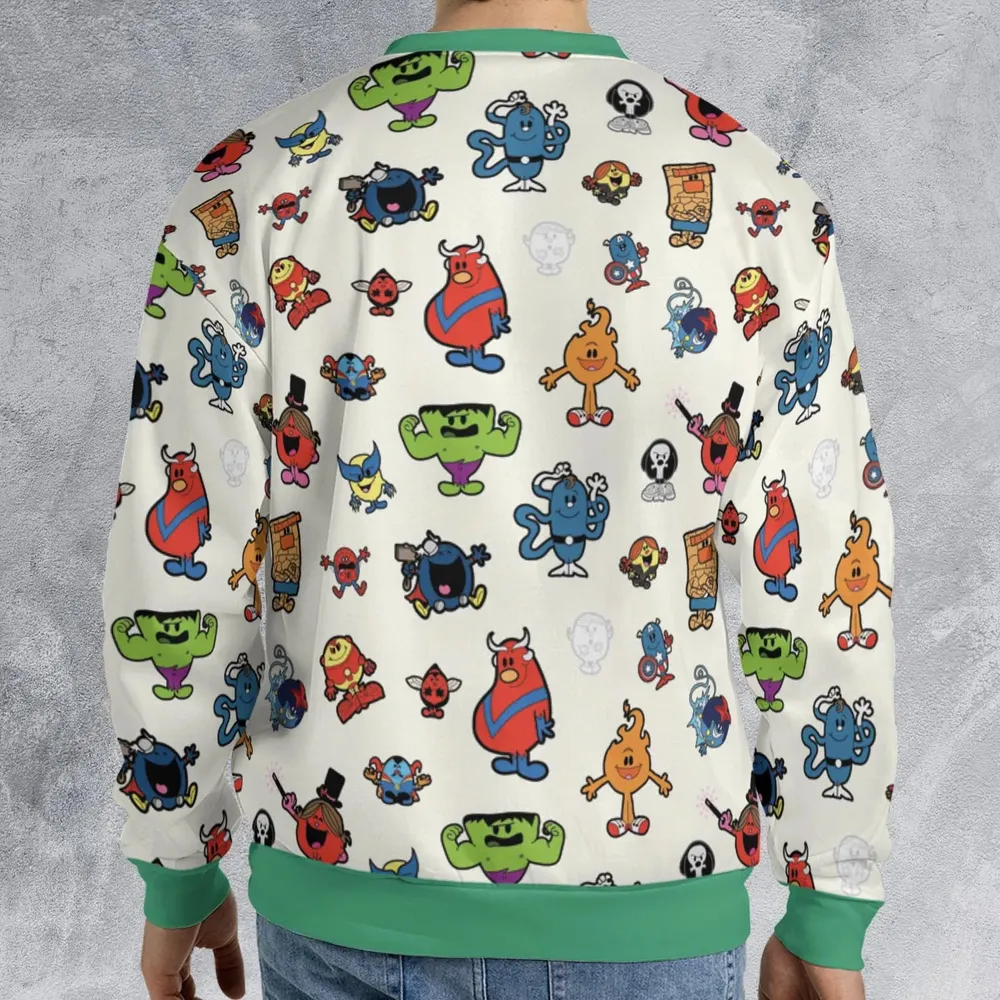 Marvel Characters And Mr Men Pattern All-over Print Sweatshirt - 2