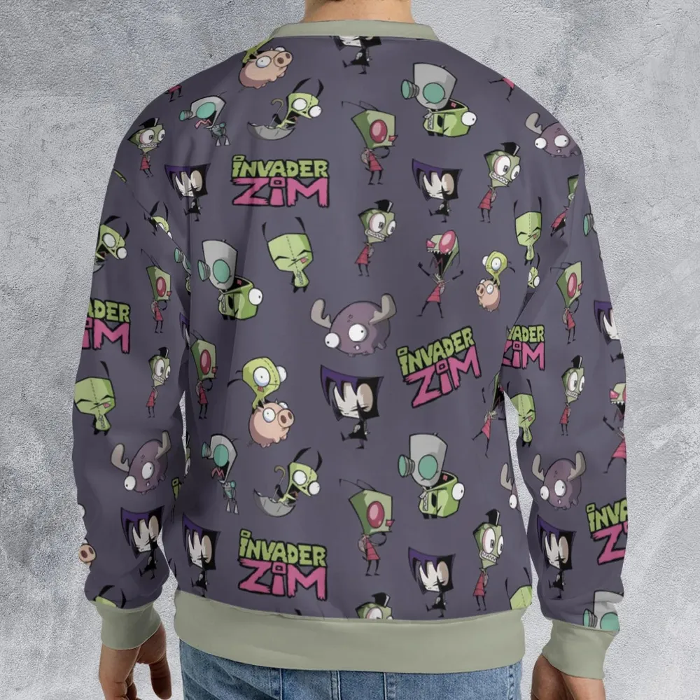 Invader Zim Pattern All-over Print Sweatshirt - 2