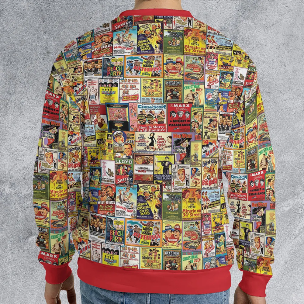 Vintage Comedy Film Posters All-over Print Sweatshirt - 2
