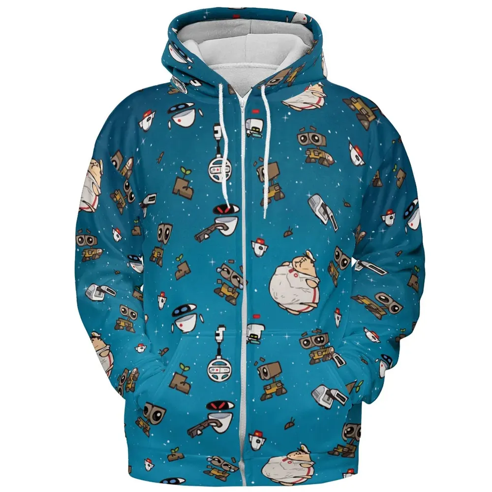 Space Vibes Wall-e All-over Print Hoodie - 3