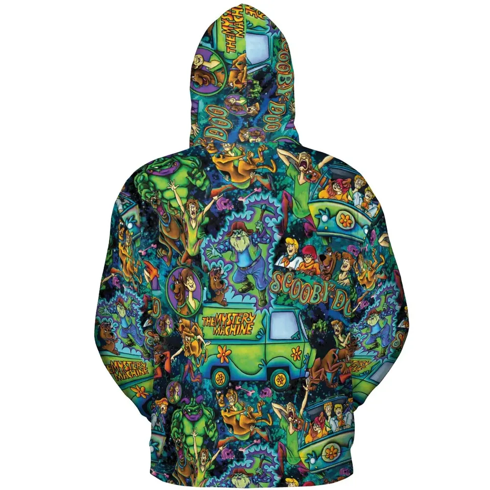 Monsters Mayhem and The Mystery Machine Scooby Doo All-over Print Hoodie - 4