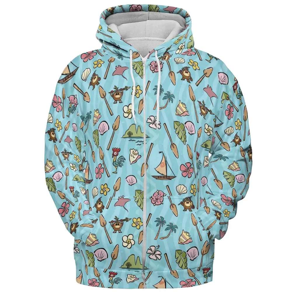 Ocean Vibes Moana All-over Print Hoodie - 3