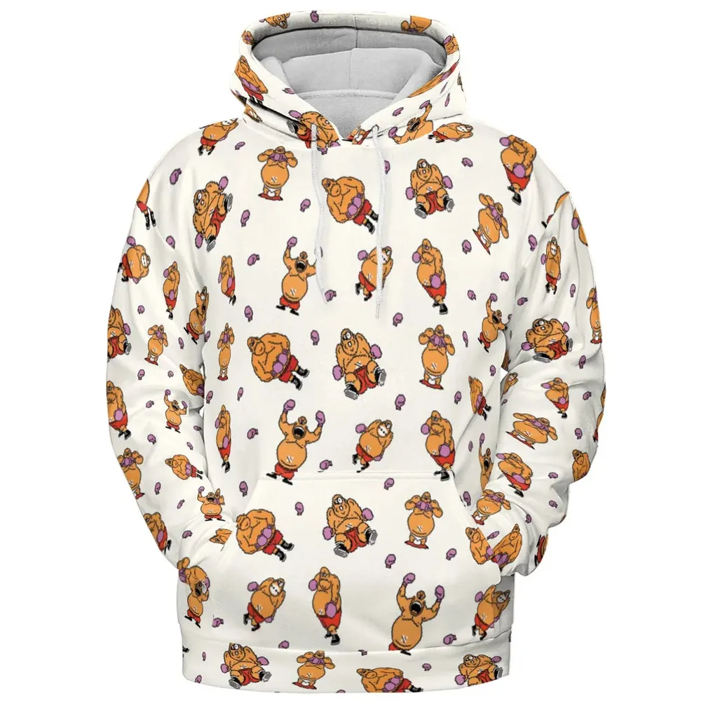 King Hippo Punch Out All-over Print Hoodie - 2