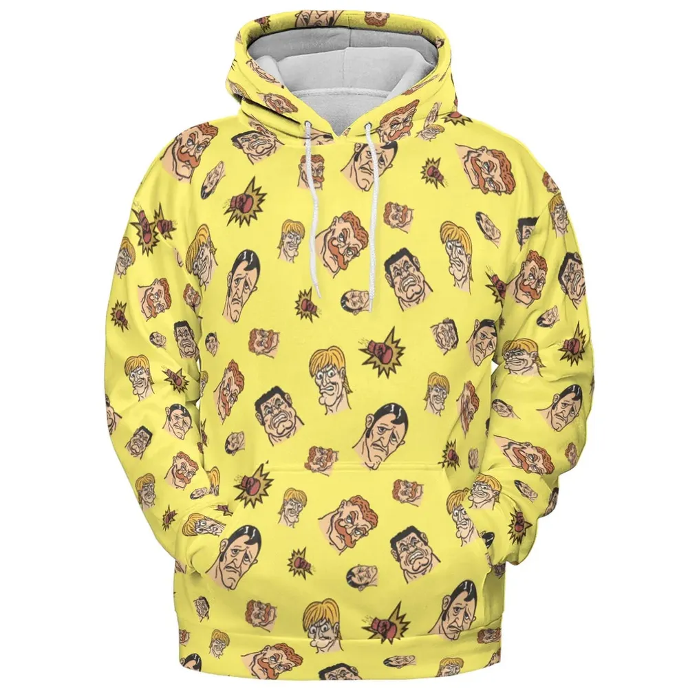 Retro Ring Kings Punch-out All-over Print Hoodie - 2