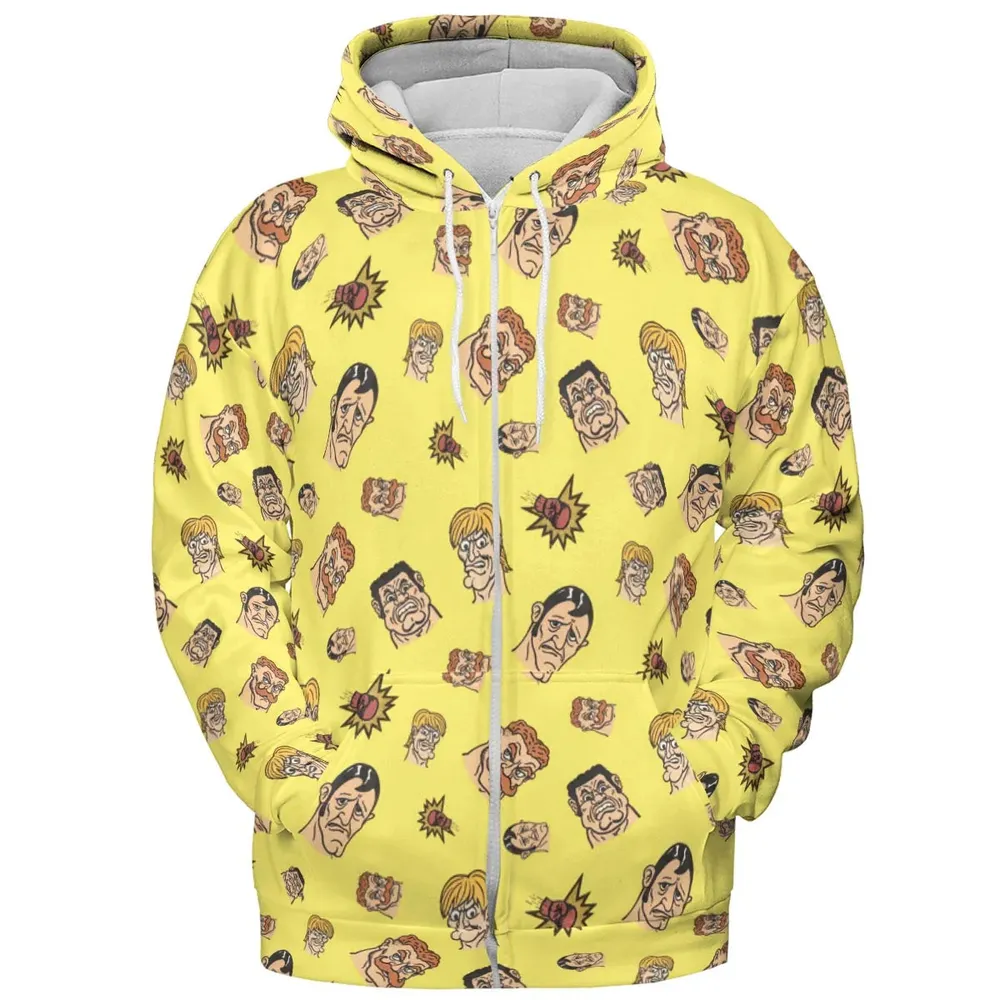 Retro Ring Kings Punch-out All-over Print Hoodie - 3