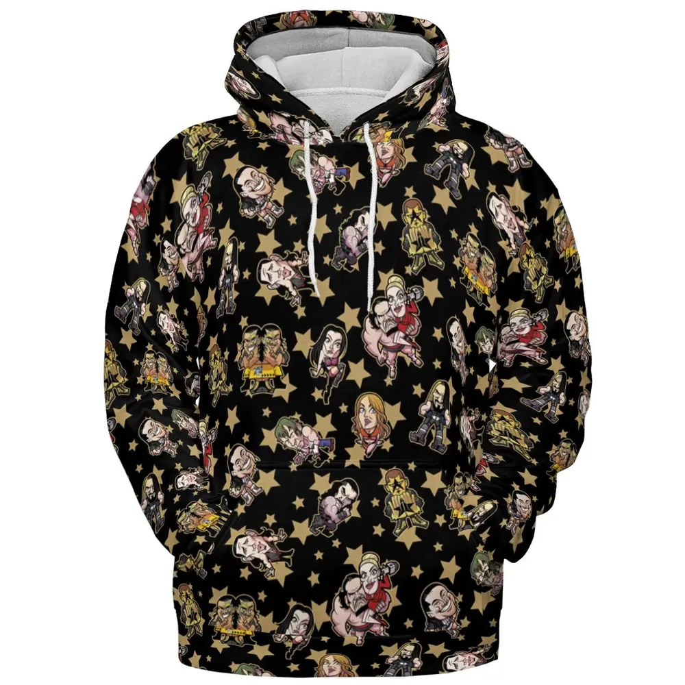 Wrestlers Mini Icons All-over Print Hoodie - 2