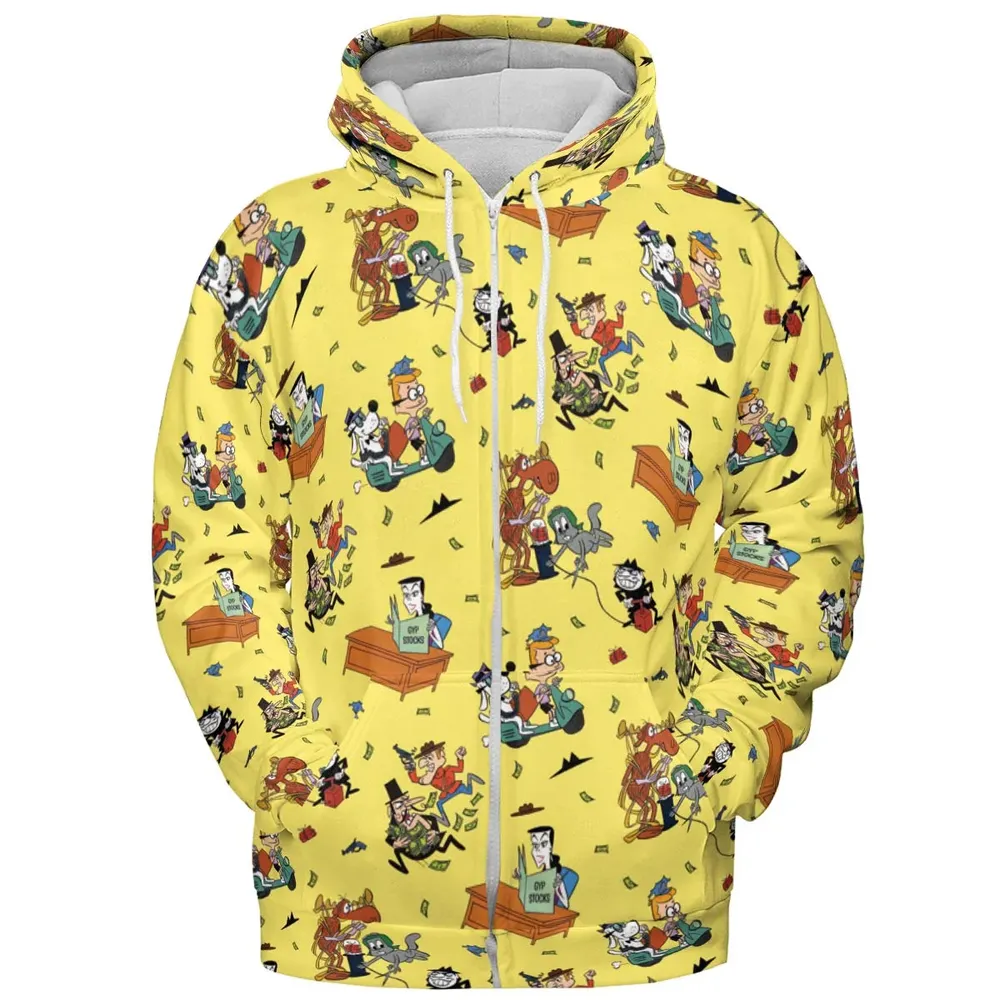 Moose And Squirrel The Adventures of Rocky and Bullwinkle All-over Print Hoodie - 3