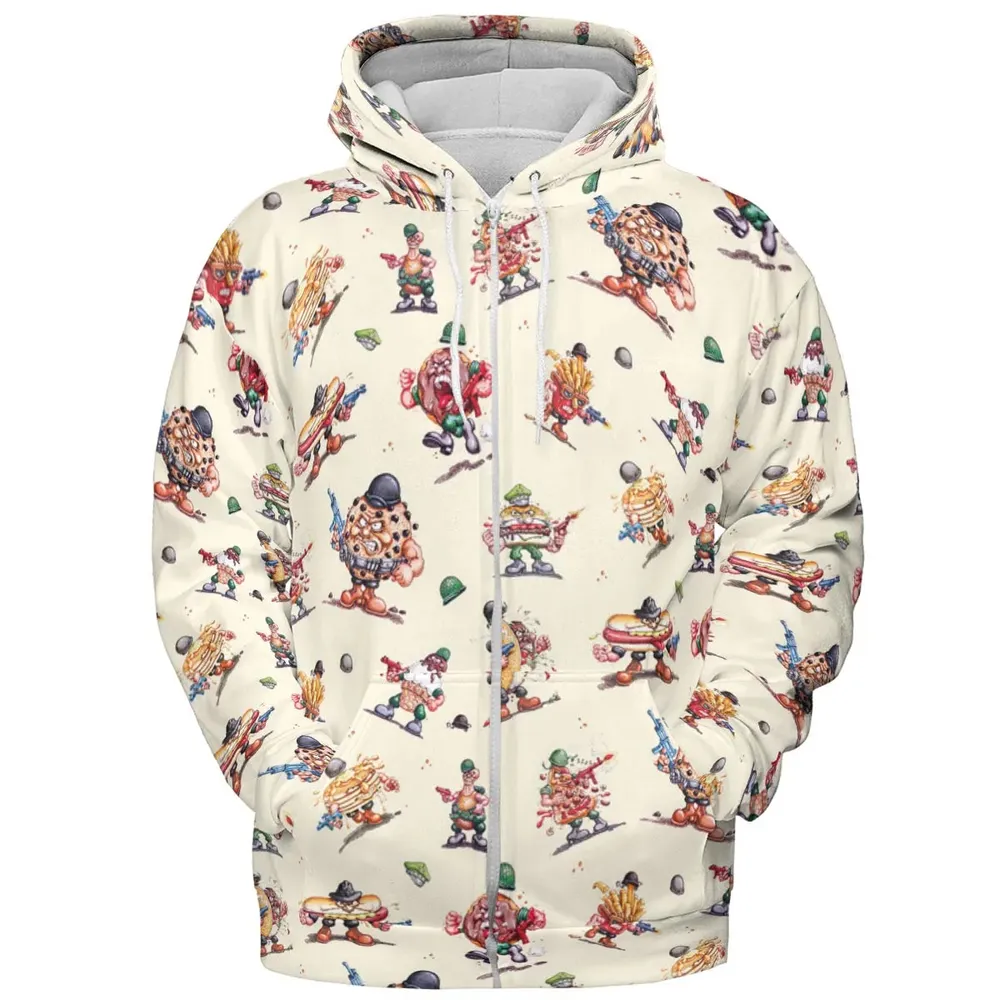 Kitchen Commandos and Refrigerator Rejects Food Fighters All-over Print Hoodie - 3