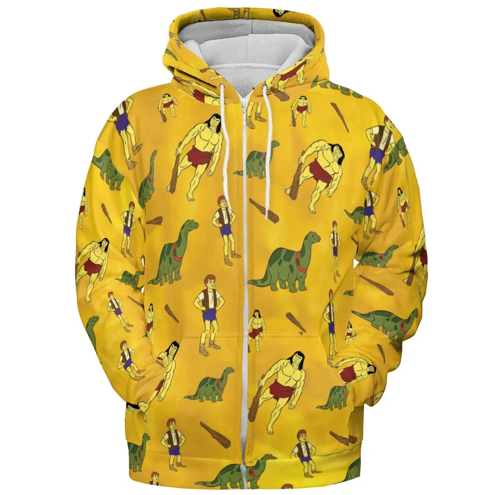 Dino Boy in the Lost Valley All-over Print Hoodie - 3