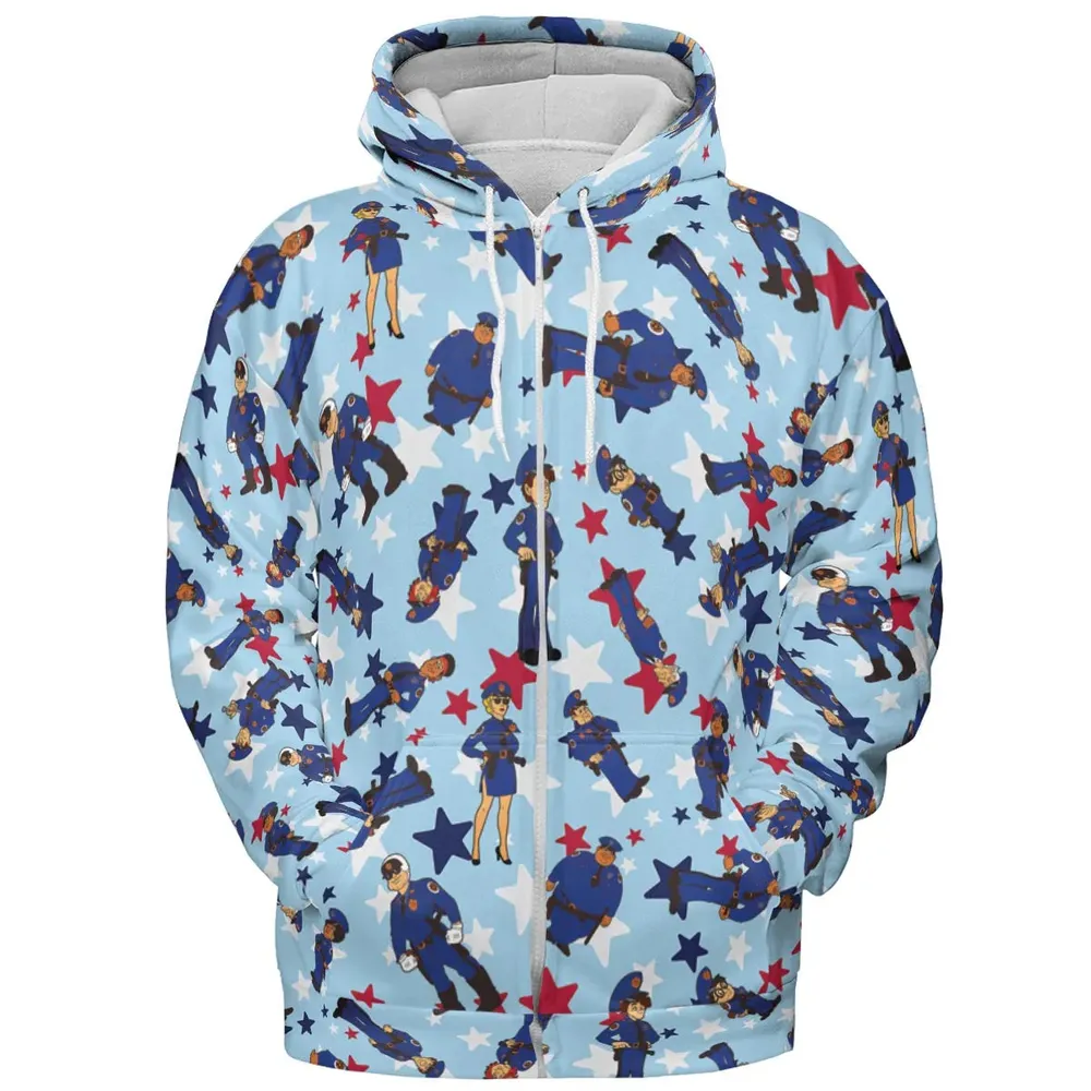 Police Academy Cartoon Characters All-over Print Hoodie - 3