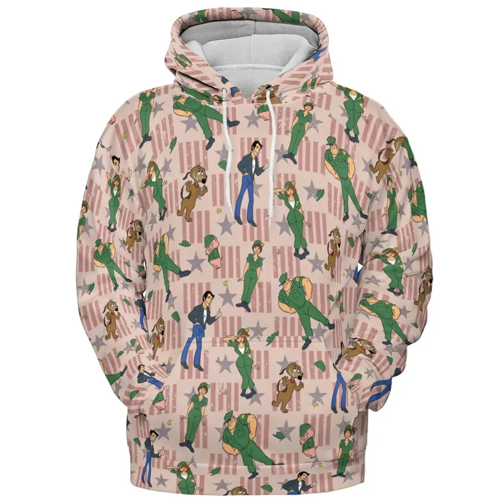 Laverne And Shirley with The Fonz All-over Print Hoodie - 2