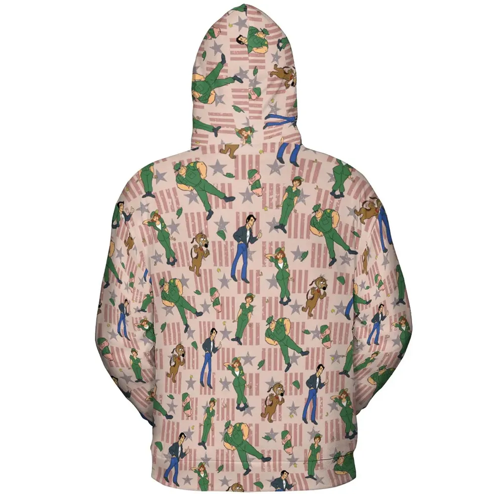 Laverne And Shirley with The Fonz All-over Print Hoodie - 4