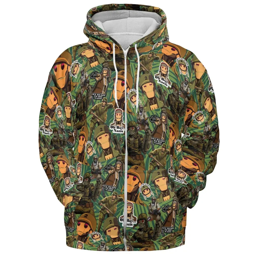 GI Robot Creature Commandos All-over Print Hoodie - 3