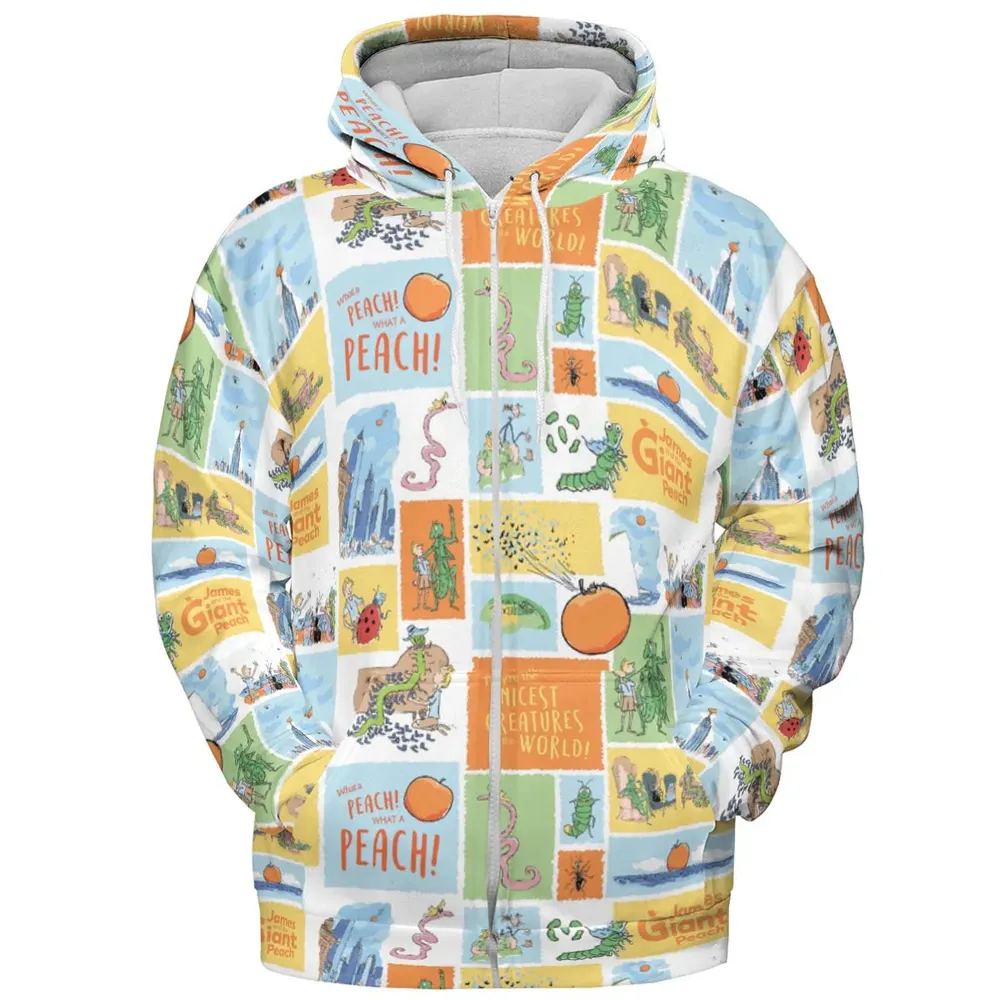 Children's Tales What A Peach James And The Giant Peach All-over Print Hoodie - 3