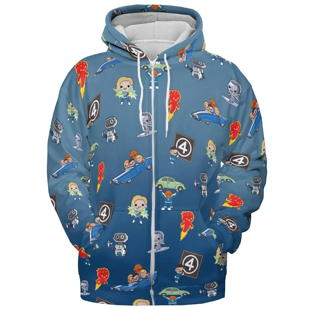 Power Up Fantastic Four All-over Print Hoodie - 3