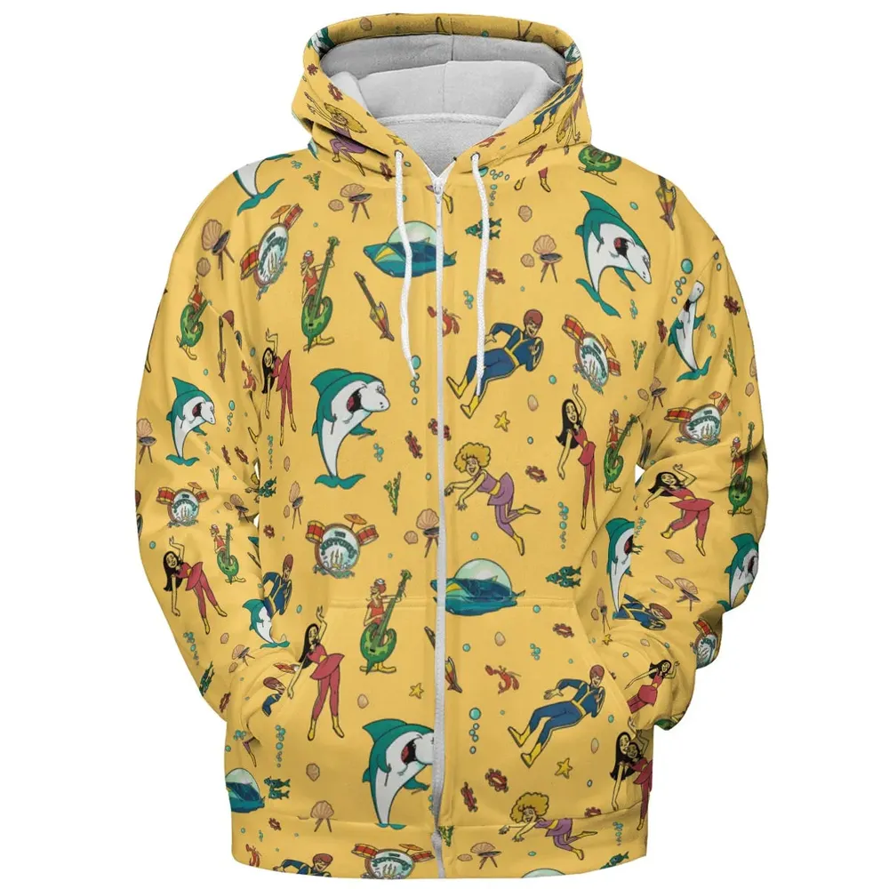 Undersea Style Jabberjaw All-over Print Hoodie - 3